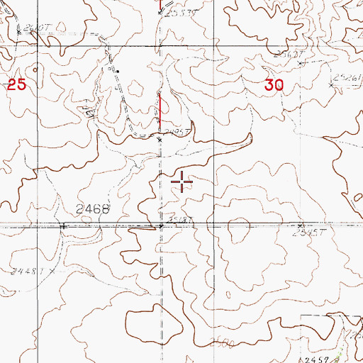 Topographic Map of Buchanan School (historical), MT