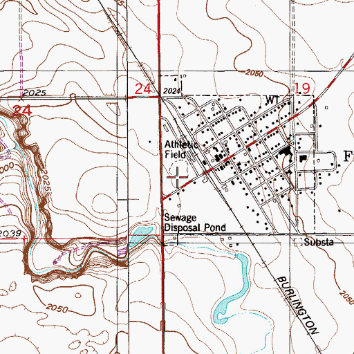 Topographic Map of Froid Mission Chapel (historical), MT
