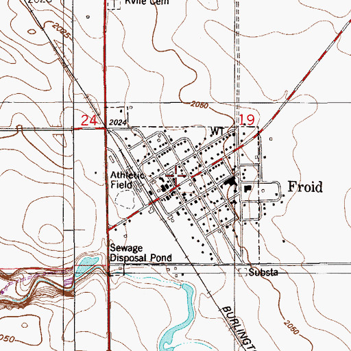 Topographic Map of Union Congregational Church, MT