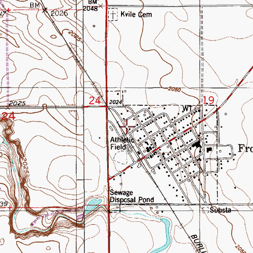 Topographic Map of Froid Volunteer Fire Department, MT