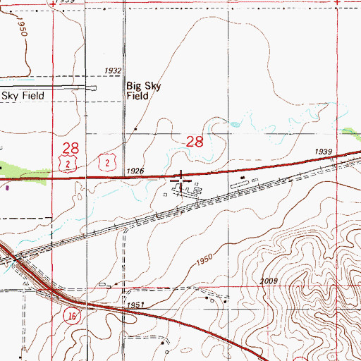 Topographic Map of Culbertson Museum, MT