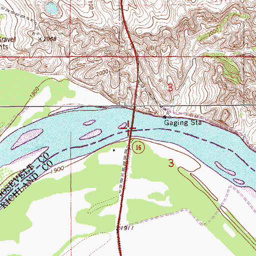 Topographic Map of Culbertson Missouri River Bridge, MT