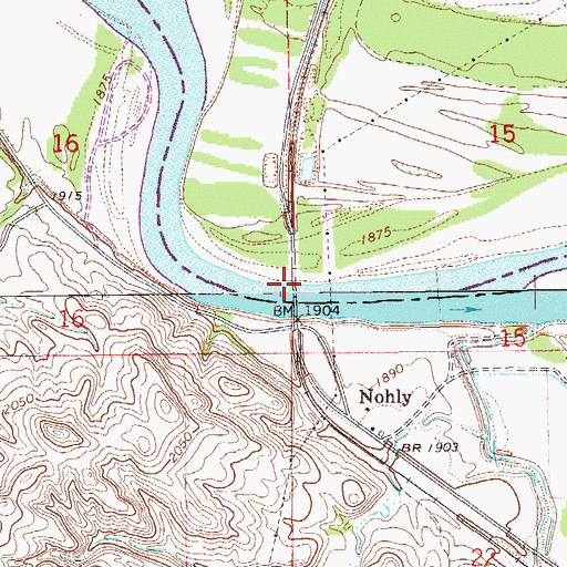 Topographic Map of Snowden Bridge, MT