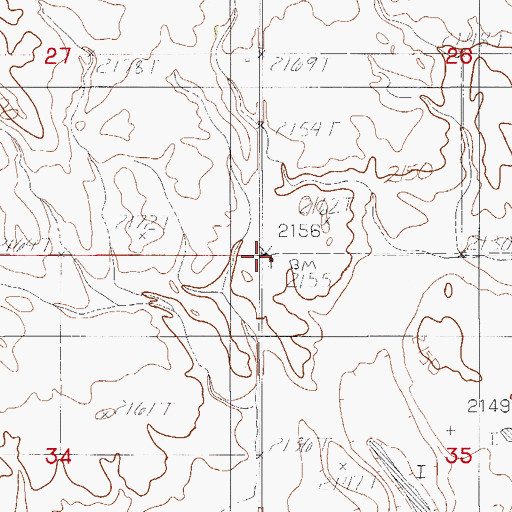 Topographic Map of Faith Free Lutheran Church, MT