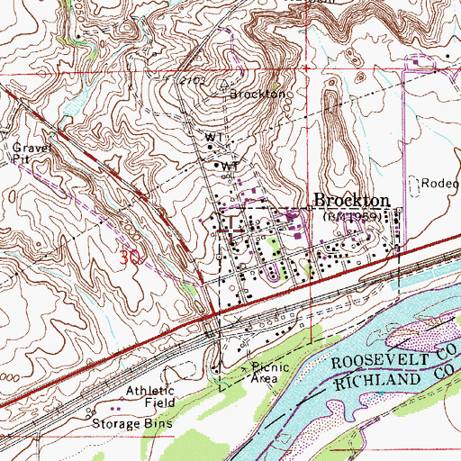 Topographic Map of Saint Thomas Catholic Church, MT