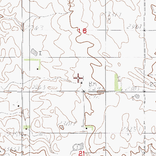 Topographic Map of Zion Lutheran Church Cemetery, MT