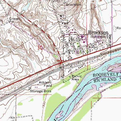 Topographic Map of Occident Elevator (historical), MT