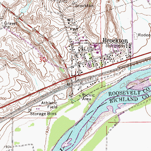 Topographic Map of Harvest States Cooperatives Elevator, MT