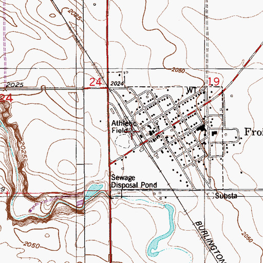 Topographic Map of Froid Elevator Company of Froid - Elevator Number Two, MT