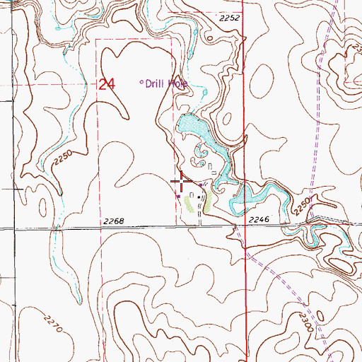 Topographic Map of Dwyer Post Office (historical), MT
