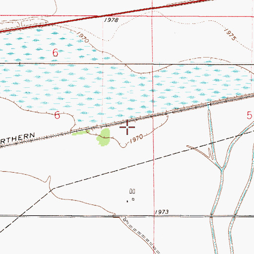 Topographic Map of Dabney (historical), MT
