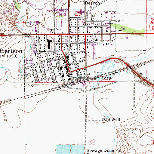 Topographic Map of Culbertson, MT