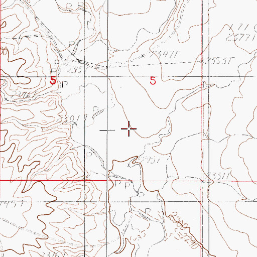 Topographic Map of Cosier Post Office (historical), MT