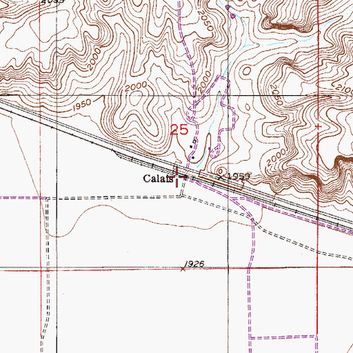 Topographic Map of Calais (historical), MT