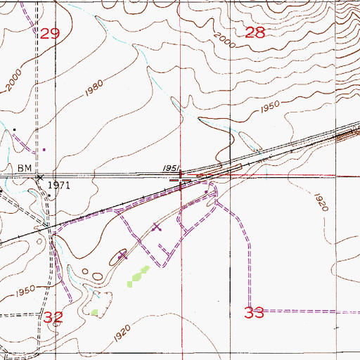 Topographic Map of Blair Gravel Pit (historical), MT