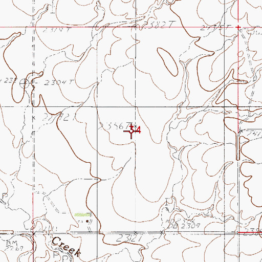 Topographic Map of Biem Post Office (historical), MT