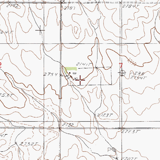Topographic Map of Benrud (historical), MT