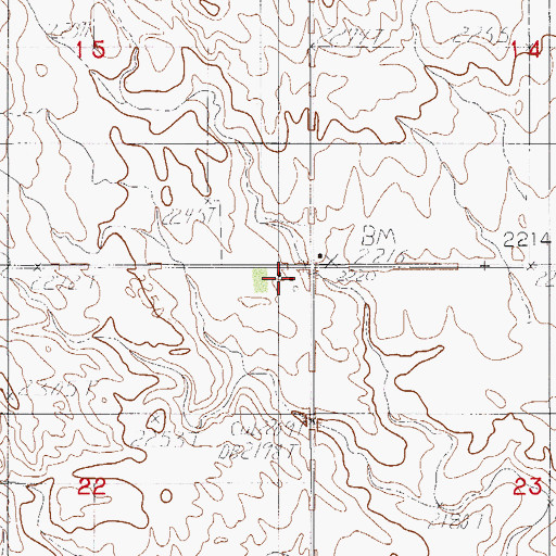 Topographic Map of Anderson, MT