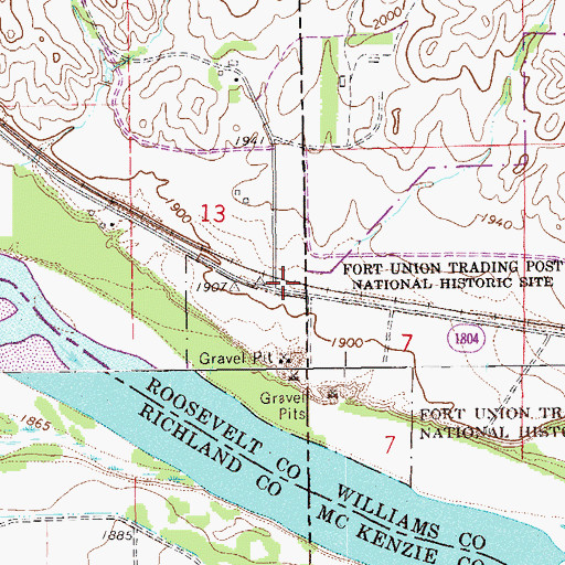 Topographic Map of Arden (historical), MT
