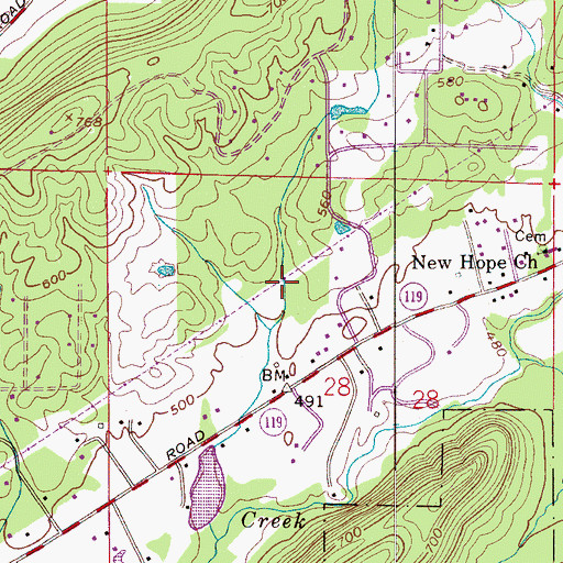 Topographic Map of Indian Springs Village, AL