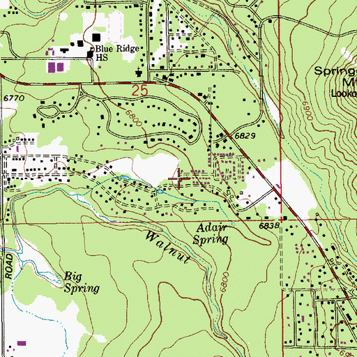 Topographic Map of Pinetop-Lakeside, AZ