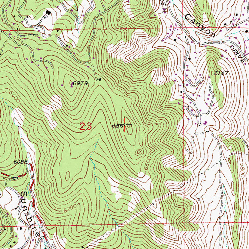 Topographic Map of Mount Sanitas, CO