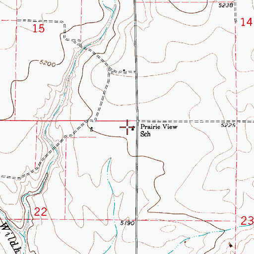 Topographic Map of Prairie View Community Building, CO