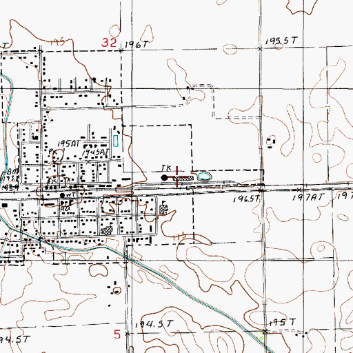 Topographic Map of Crescent City Station, IL