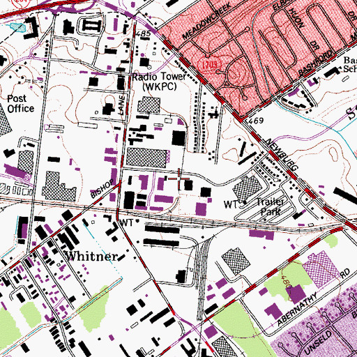 Topographic Map of Watterson Park, KY