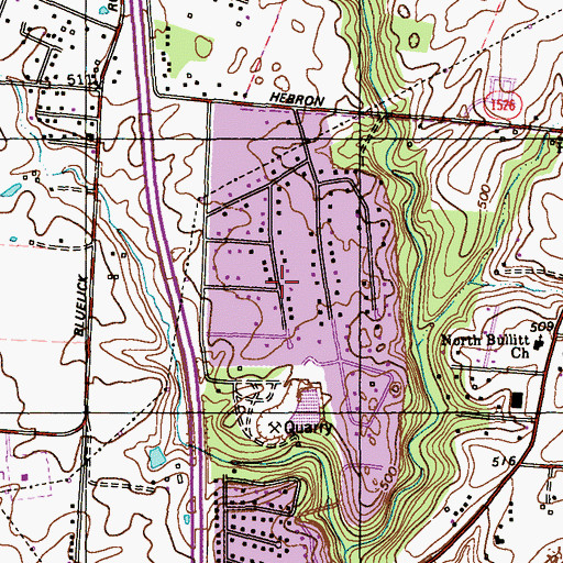 Topographic Map of Fox Chase, KY