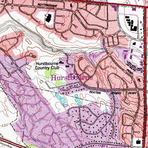 Topographic Map of Hurstbourne, KY