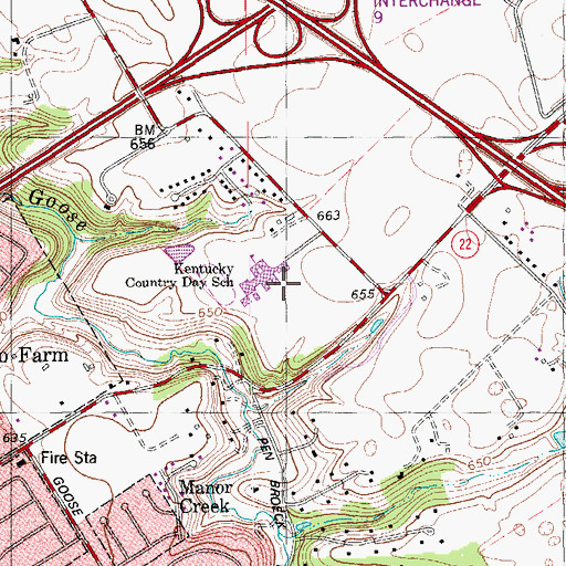 Topographic Map of Langdon Place, KY