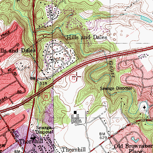 Topographic Map of Manor Creek, KY