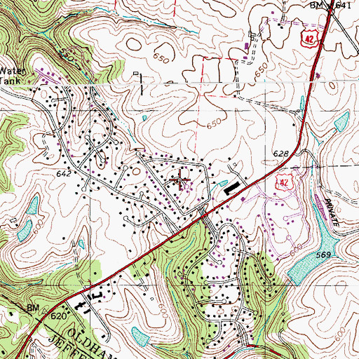 Topographic Map of River Bluff, KY