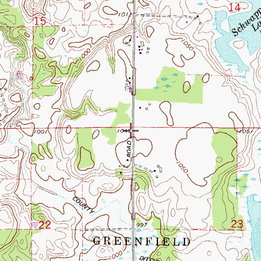 Topographic Map of Township of Greenfield (historical), MN