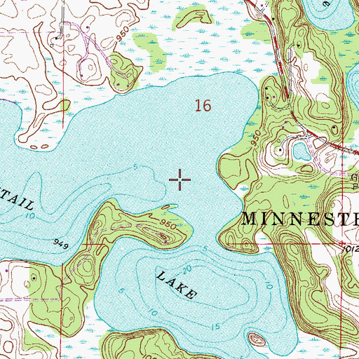 Topographic Map of Minnetrista, MN