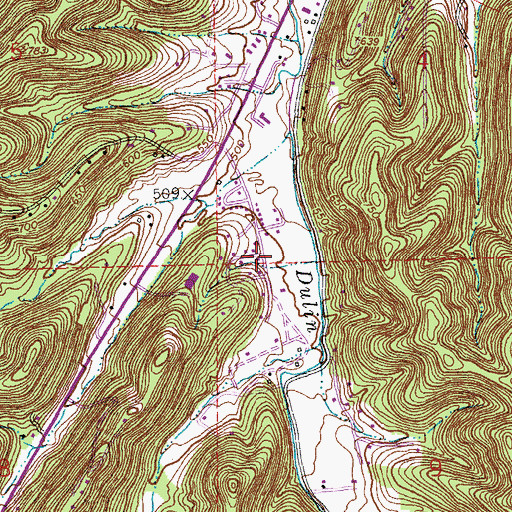 Topographic Map of Scotsdale, MO