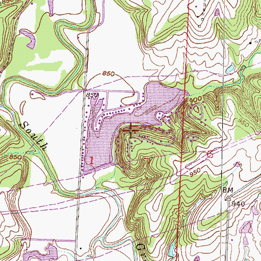 Topographic Map of Lake Annette, MO