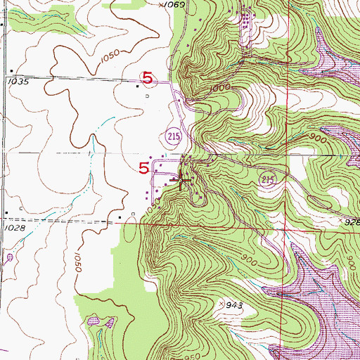 Topographic Map of Umber View Heights, MO