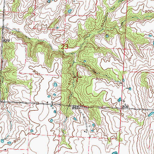 Topographic Map of Lake Lafayette, MO