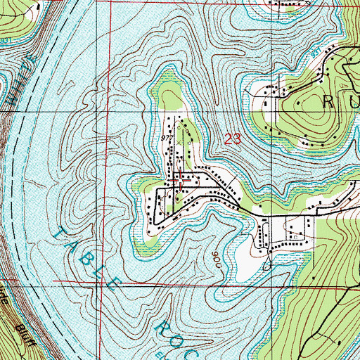Topographic Map of Coney Island, MO