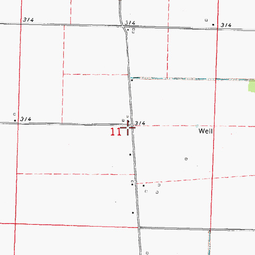 Topographic Map of Miller Church (historical), MO