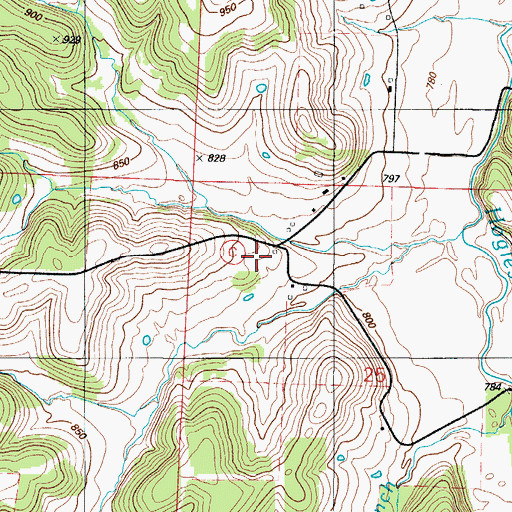 Topographic Map of Liberty Church (historical), MO