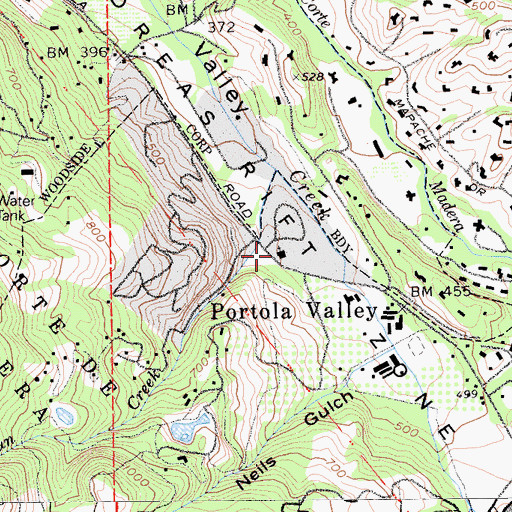 Topographic Map of Our Lady of the Wayside Roman Catholic Church, CA