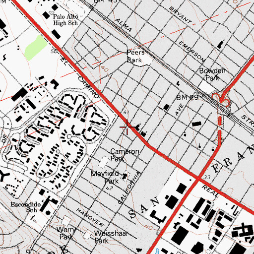 Topographic Map of Ananda Church of Self-Realization, CA