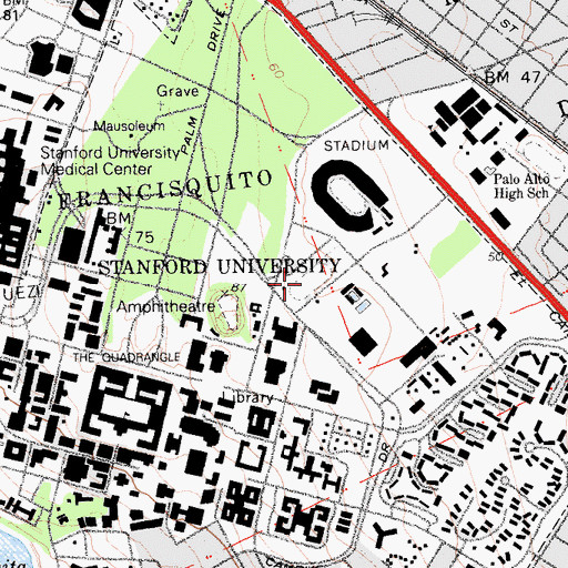 Topographic Map of Angell Field, CA