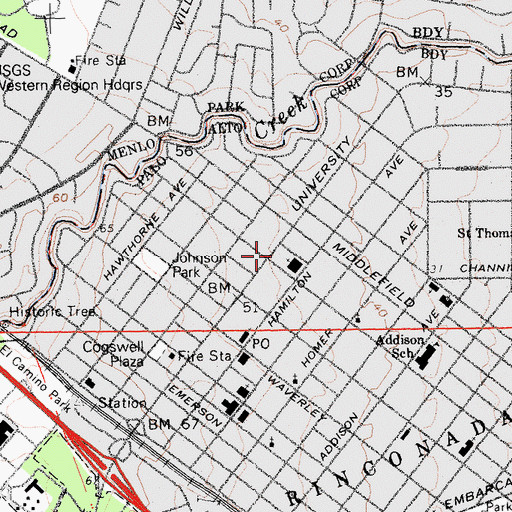 Topographic Map of Brouer Medical Center, CA