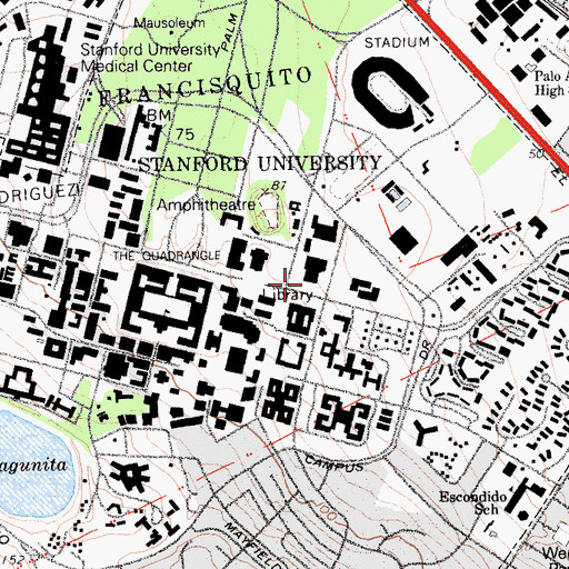 Topographic Map of Burnham Pavilion, CA