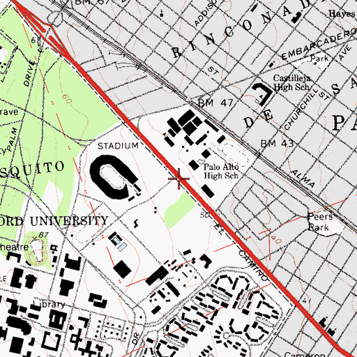 Topographic Map of El Camino Field, CA