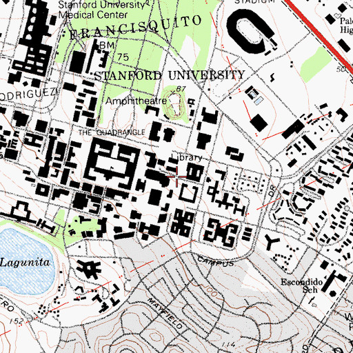 Topographic Map of Encina Commons, CA